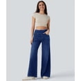 thumbnail image 4 of Jeans for Women High Waisted Pull on Baggy Jeans Straight Casual Denim Pants with Pockets Medium S, 4 of 9