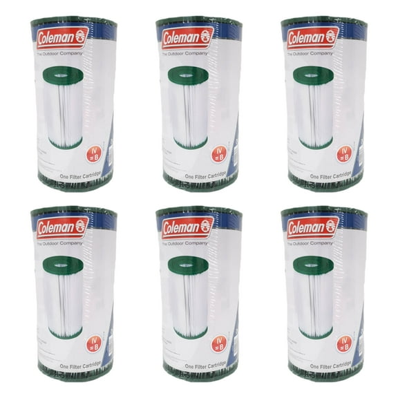 Coleman 90358 Pool Filter Pump Replacement Cartridge Type IV, Type B (6 Pk)