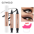 thumbnail image 1 of O.TW O.O-Juego de sellos para delineador de ojos, 2 piezas, resistente al agua, de larga duración, negro, líquido, para maquillaje de ojos( 2pcs black eyeliner, 1 of 5