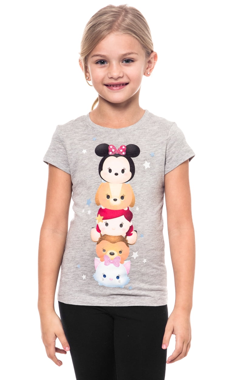 Disney t Shirt Tee Tsum Tsum Girls Ruffle Sleeve Top Size 7//8 10//12 New Characte