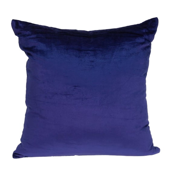 Parkland Collection Topaz Royal Blue Solid Decorative Throw Pillow, 18 x 18 Cotton Blend Square Pillow