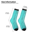 thumbnail image 2 of Honeii Turquoise Wooden2 Print Children's Colorful Socks,Unisex Kids and Toddlers' Cushioned Sock,Kids Athletic Crew Socks,for Everyday Wear and Sports, 2 of 5