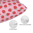 thumbnail image 3 of KLL Hand Drawn Strawberry Pillow Covers Envelope Closure,Super Soft and Cozy Fuzzy Fleece Pillow Case Cover (No pillow core） 20"x30", 3 of 5