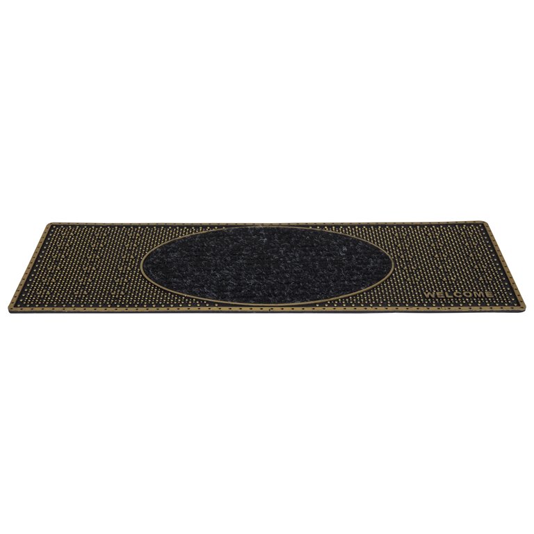 Ottomanson Waterproof, Low Profile, Non-Slip Circles Indoor/Outdoor Rubber  Doormat, 18 x 28(1 ft. 6 in. x 2 ft. 4 in.), Gold PD3011-18X28 - The Home  Depot