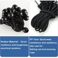 thumbnail image 4 of Ball Bungee Cord, Bungee Cords with Balls Heavy-Duty Outdoor& Indoor, 4inch Bungee Balls Tarp Tie-Down, Small Bungee Bungee Cords Black, 25Pack from ZOAN, 4 of 5