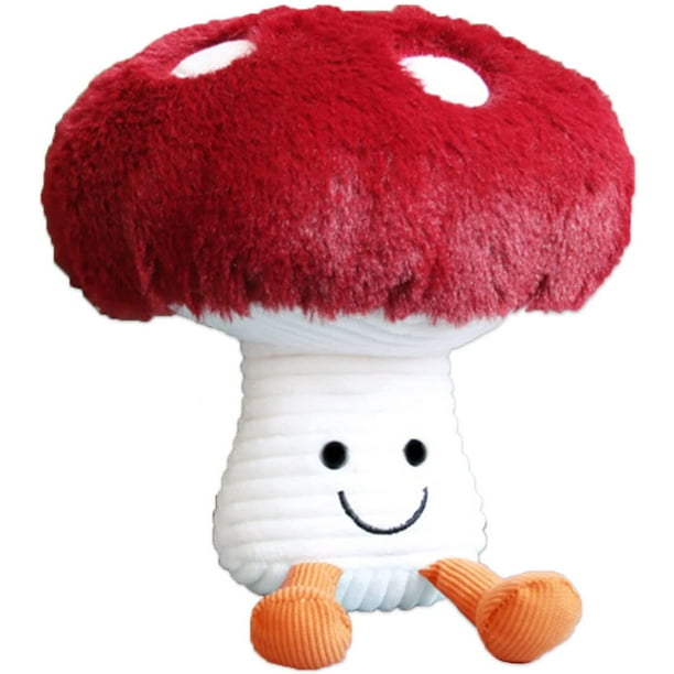Cute Mushroom Plush Kawaii Smile Doll Mushroom Plushie Stuffed Animals