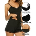 thumbnail image 6 of Sexyfree Women Cami Pajamas Set Lace Trim Sleepwear Sexy Pjs with Shorts Soft Nightwear, 6 of 7