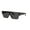 Matte Black/Gray, variant on Men's White Flat Top Shield Sunglasses with Brand Graphic Mirror Lens Made in Italy