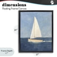 thumbnail image 4 of Stupell Industries Transitional Deep Blue Sail at Sea Black Floating Frame Canvas Art, 17 x 21, by Creative Studio, 4 of 8