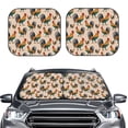 thumbnail image 2 of Goofa Rooster Pattern 2 Piece Car Windshield Sun Shade Foldable | Front Windshield Shade for Sun, Heat and UV Rays | Sunshade for Car Front Window-, 2 of 7