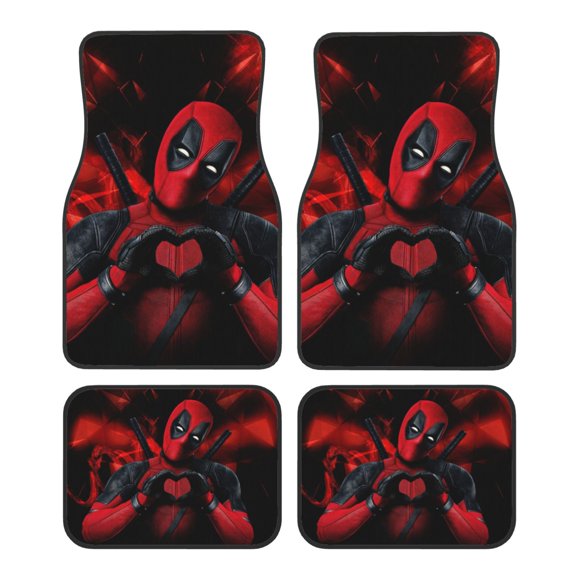 4 Pieces Car Floor Mat Set Deadoo Protection Full Sets Universal Fit for SUV, Sedans, Vans, Trucks