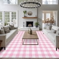 thumbnail image 4 of 8x10 Area Rugs for Living Room, Pink Non Slip Area Rugs for Kitchen Bedroom Entryway, Country French Rustic Buffalo Plaid Modern Art Washable Carpet Runner Rug Floor Mats for Bedroom Home Decor, 4 of 9