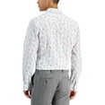 thumbnail image 2 of Bar III Mens Slim Fit Berry Print Dress Shirt White Pink M, 2 of 2