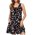 thumbnail image 2 of HOMBOM Women Dresses Summer Sundress Midi Tank Crew Neck Flower Casual Womens Summer Dresses with Pockets, 2 of 6