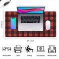 thumbnail image 5 of Long Mouse Pads for Desk,Red and Black Christmas Plaid Pattern Desk Mats on Top Of Desks, Desk Mouse Pad Extra Large with 3mm Non-Slip Base and Stitched Edge for Gaming,Office,Work,Home 31.5x15.7in, 5 of 5