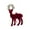 Reindeer B, variant on Burgundy Flocked Reindeer Christmas Table Decor – Velvet Standing Deer Figurine, Elegant Holiday Desktop Ornament for Living Room, Fireplace, Mantel & Home Xmas Decorations