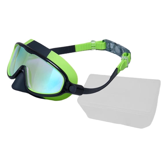 Gafas de natación para niños, cómodas y elegantes, ideales para practicar snorkel y buceo. Verde Negro