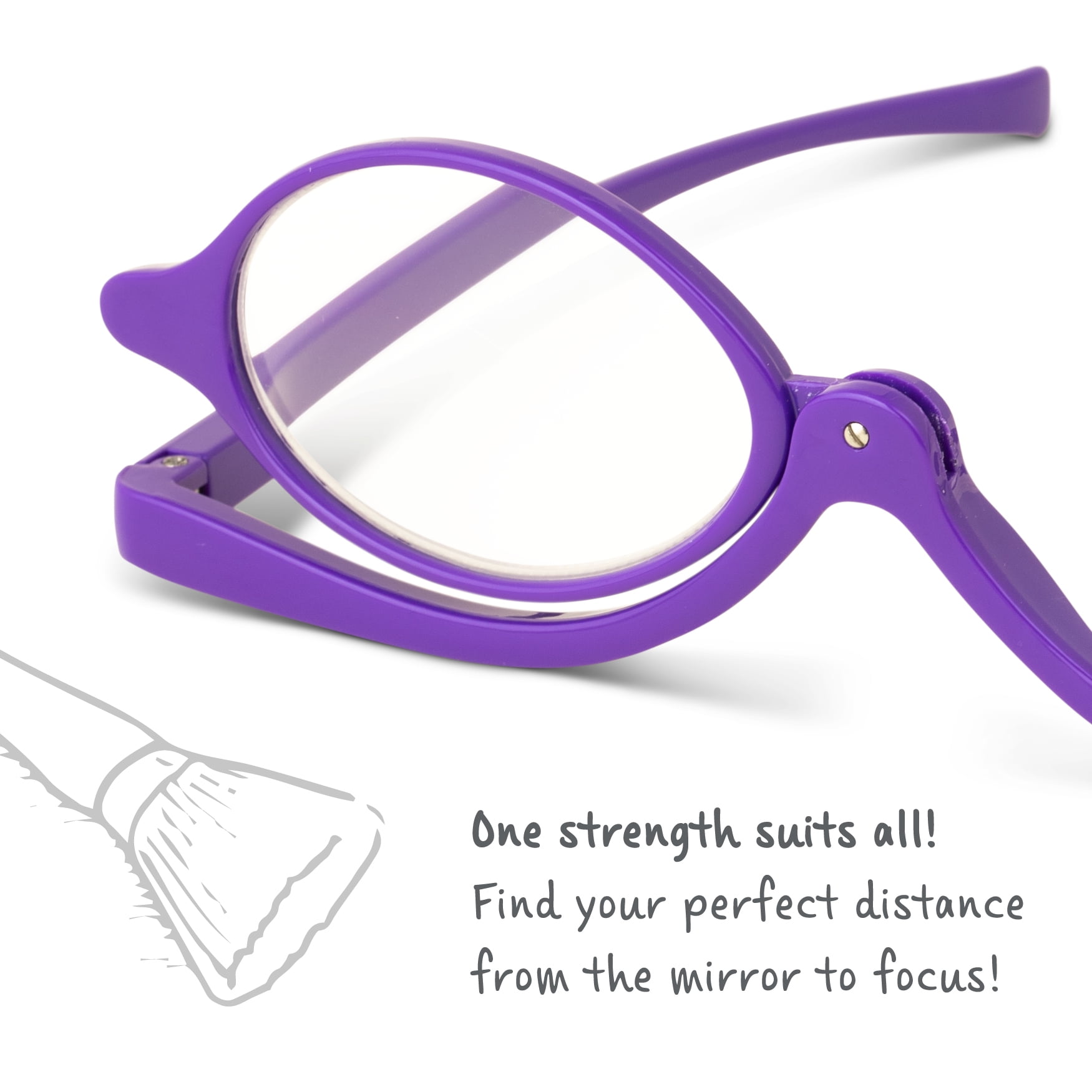 If USA 42201 Magnifying Make-Up Glasses, Black