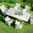 thumbnail image 4 of 6FT Plastic Foldable Table with Carrying Handle, Outdoor Picnic Table Party Table for Camping, Wedding, Kitchen, Beach - White, 4 of 8
