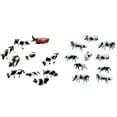 10 Pcs 1:75 Scale Diorama Model Cows Horse Animal Toy Set for Diy Model