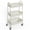 White, variant on edx 3 Tier Rolling Cart, Metal Utility Storage Cart with Lockable Wheels for Livingroom, Bathroom, Kitchen & Narrow Spaces,Green
