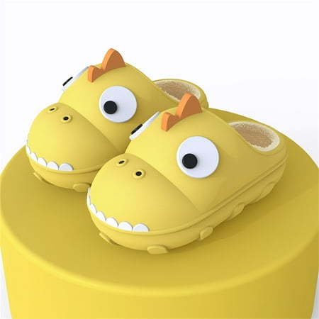 

WUDATI Women Slippers Autumn Winter Indoor Outdoor Fashion Comfortable Cartoon Cute Dinosaur Warm Cotton Material Soft Stress on Joints Stylish Tip Design Multiple Sizes and Colors Lightweight Slip-On