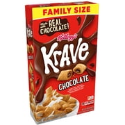 Kellogg's Krave Breakfast Cereal, Chocolate, Family Size, 17.3 Oz
