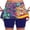 B Red, variant on Skorts for Woman with Pockets High Waist Tummy Control Lightweight Casual Printed Summer Tennis Golf Yoga Skirt