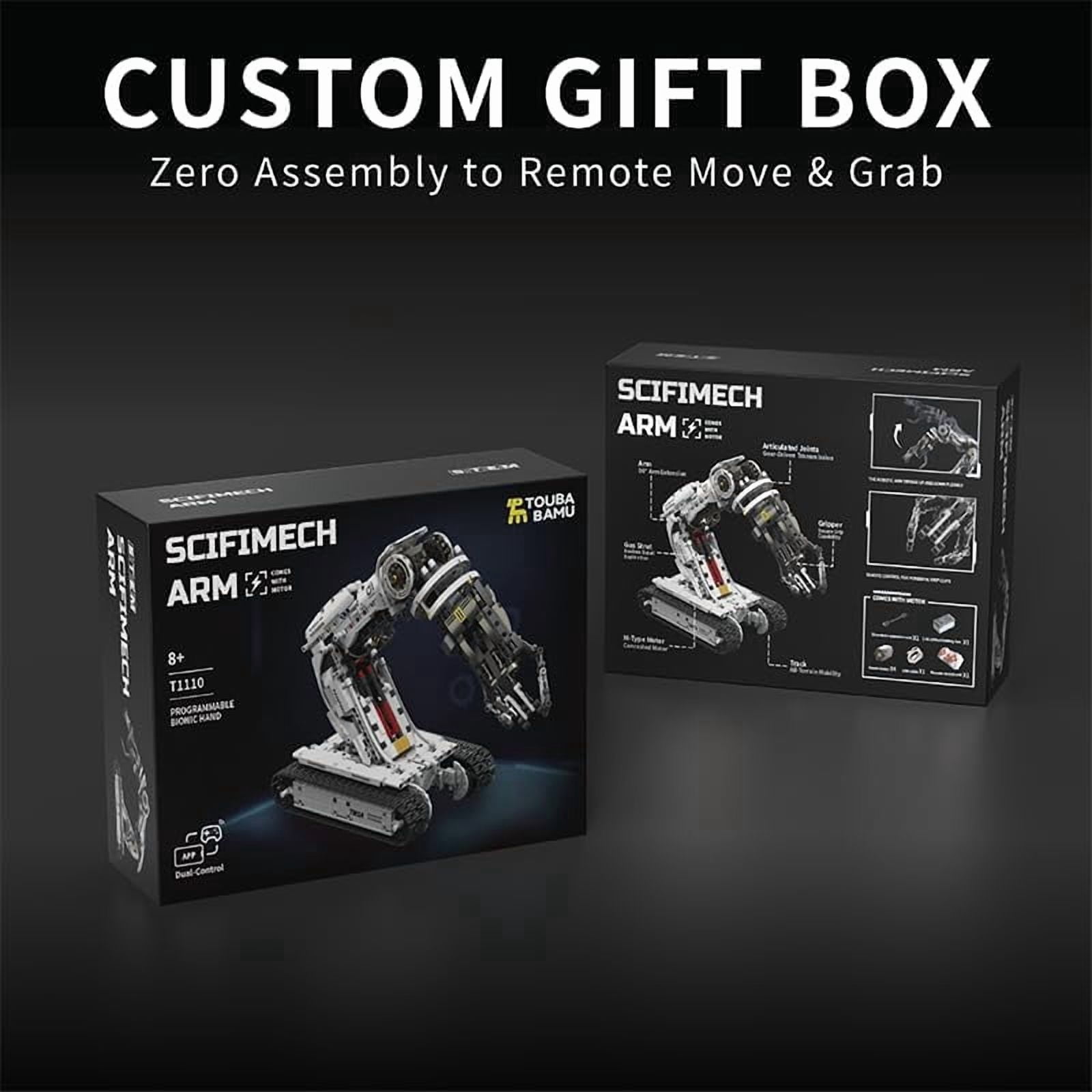 Technical Tracked Robot Arm Building Block Kits,STEM Educational Toys,Upgraded Version Remote & APP Controlled  Technical Robotic Arm Set for Adult(1468Pcs)