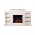 thumbnail image 4 of Bowery Hill Traditional Wood Electric Fireplace with Bookcases in Ivory, 4 of 15