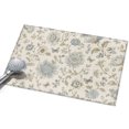 thumbnail image 2 of Vintage Floral Washable Small Entryway Area Rugs 2'x3', Country Farmhouse Gold Blue Flowers Leaf Butterfly Washable Throw Rug Non-Slip Sturdy Edge Binding Carpet for Front Door Floor Room Entry, 2 of 9