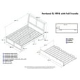 thumbnail image 4 of Portland Full Platform Bed with Flat Panel Foot Board and Full Size Urban Trundle Bed in White, 4 of 8