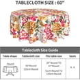 thumbnail image 4 of Spring Summer Flowers Round Tablecloth 60 Inch, Waterproof Stain Resistance Round Table Cloth Decorative Tablecloth Picnic Party Indoor Outdoor, 4 of 6