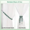 thumbnail image 4 of Uxcell 6-Set Curtain Tiebacks with Curtain Holdbacks, Braided Tie Backs W Black Metal Hooks for Home Window Drapery/Wall Decorative/Bedroom/Office/Nursery/Room/Hotel [Dark green], 4 of 6
