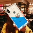 thumbnail image 6 of Phone Case for iPhone 14 Pro, 3D Dynamic Blue Liquid Floating Ducks and Pirate Ship Soft Silicone Bumper Quicksand Hard Back Case for iPhone 14 Pro, 6 of 14
