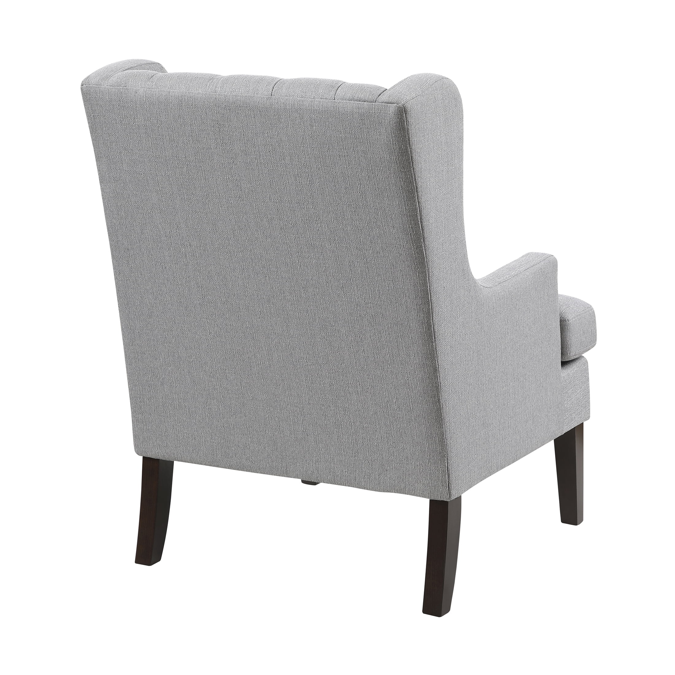 OakvillePark Velloria Textured Fabric Tufted Back Accent Chair, Gray