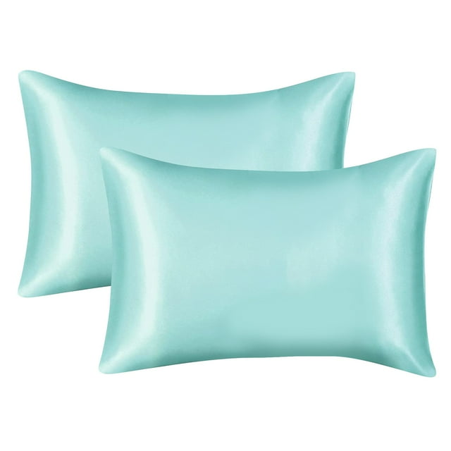 Flourish Satén Funda de almohada Set Almohada para el cabello y la piel Sin cremallera Funda de almohada con cierre de sobre Almohada