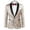 Luxury-silver, variant on COOFANDY Men's Floral Tuxedo Jacket Luxury Embroidered Stylish Suit Blazer Jacket for Wedding Party Dinner