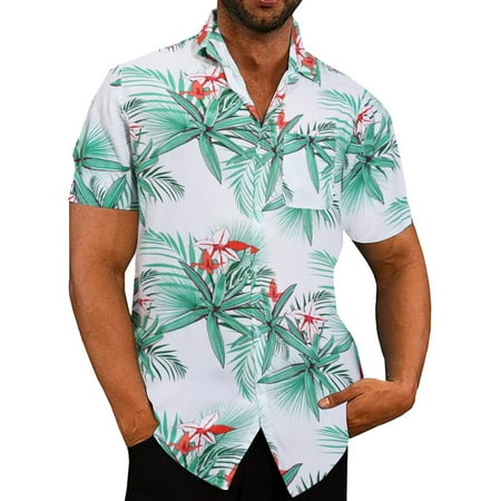 

HSMQHJWE White Button Shirt Button Bodysuit Mens Spring Summer Shirt Casual Hawaiian Beach Tropical Buttonup Top Shirt Printed Short Sleeve Shirt Toddler Bunny Slipper
