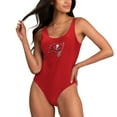 thumbnail image 4 of Women's G-III 4Her by Carl Banks Red Tampa Bay Buccaneers Making Waves One-Piece Swimsuit, 4 of 5