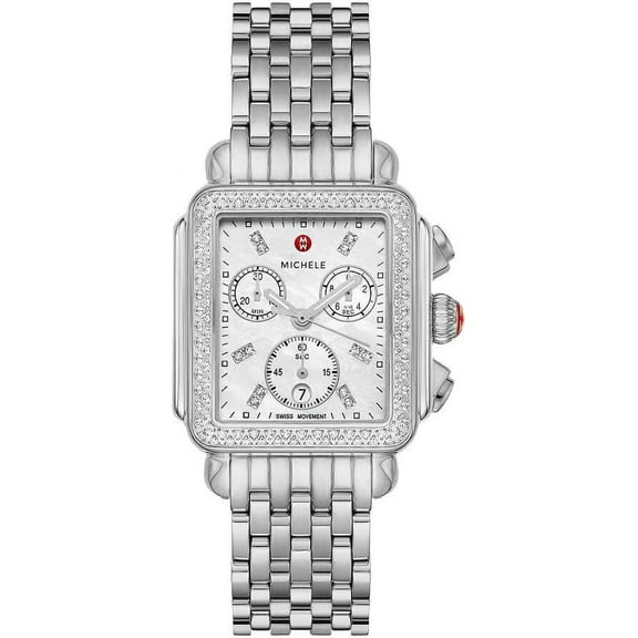 Michele Deco Stainless Steel Diamond Women's Watch MWW06A000775
