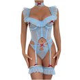 thumbnail image 2 of LSLJS Women's Erotic Lingerie 4-Piece Set Splicing Personality Sexy Set, Lingerie Sets, 2 of 9