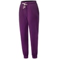 thumbnail image 2 of A2Y Women's Soft Fleece Drawstring Elastic Waist Stretch Pockets Joggers Sweatpants Dark Plum M, 2 of 3