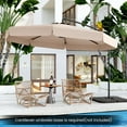 thumbnail image 2 of Gymax 10FT Offset Hanging Umbrella Patio Cantilever Umbrella w/ Easy Tilt Adjustment Beige, 2 of 10