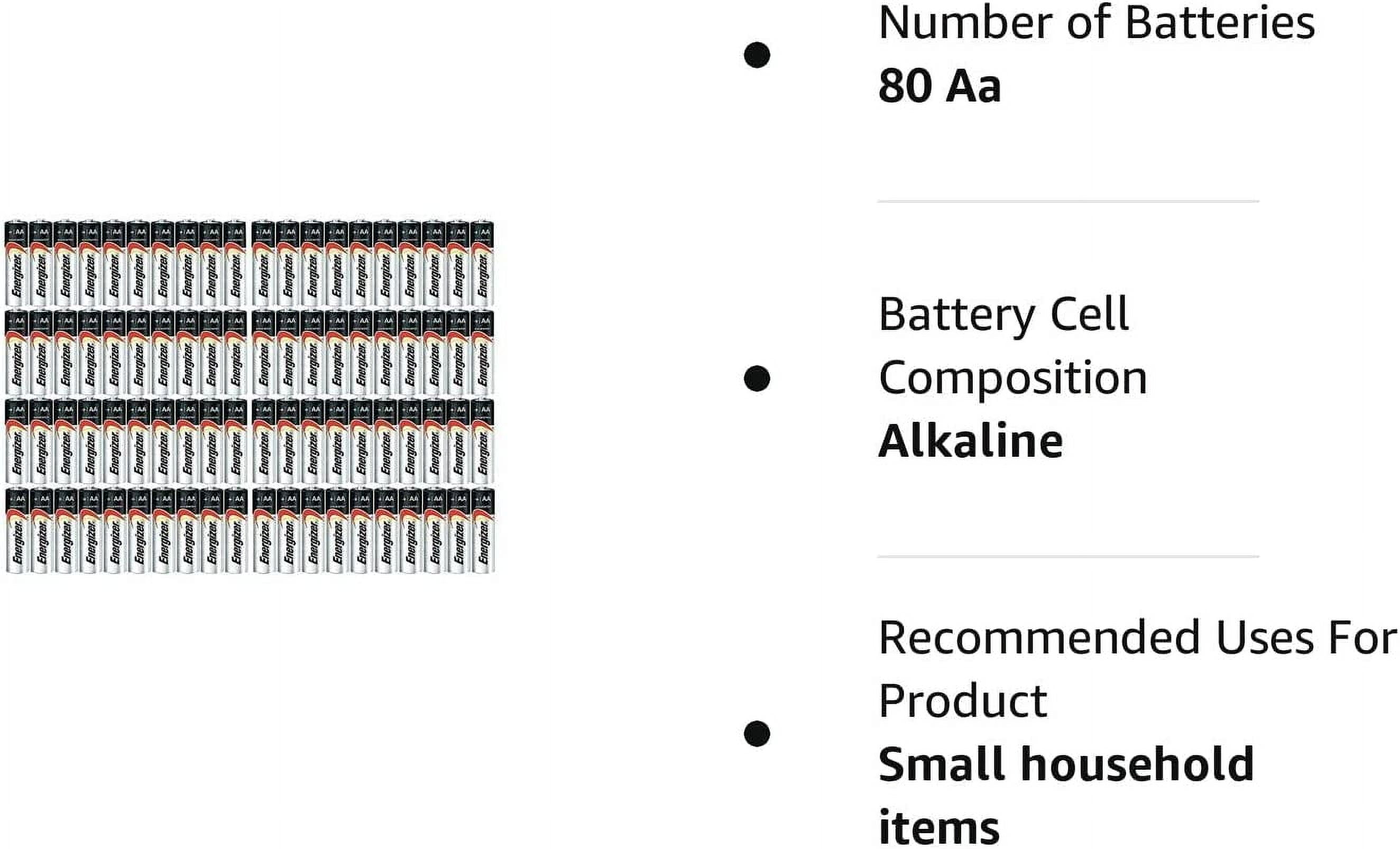 Energizer Max Alkaline Batteries, AA, Pack of 144