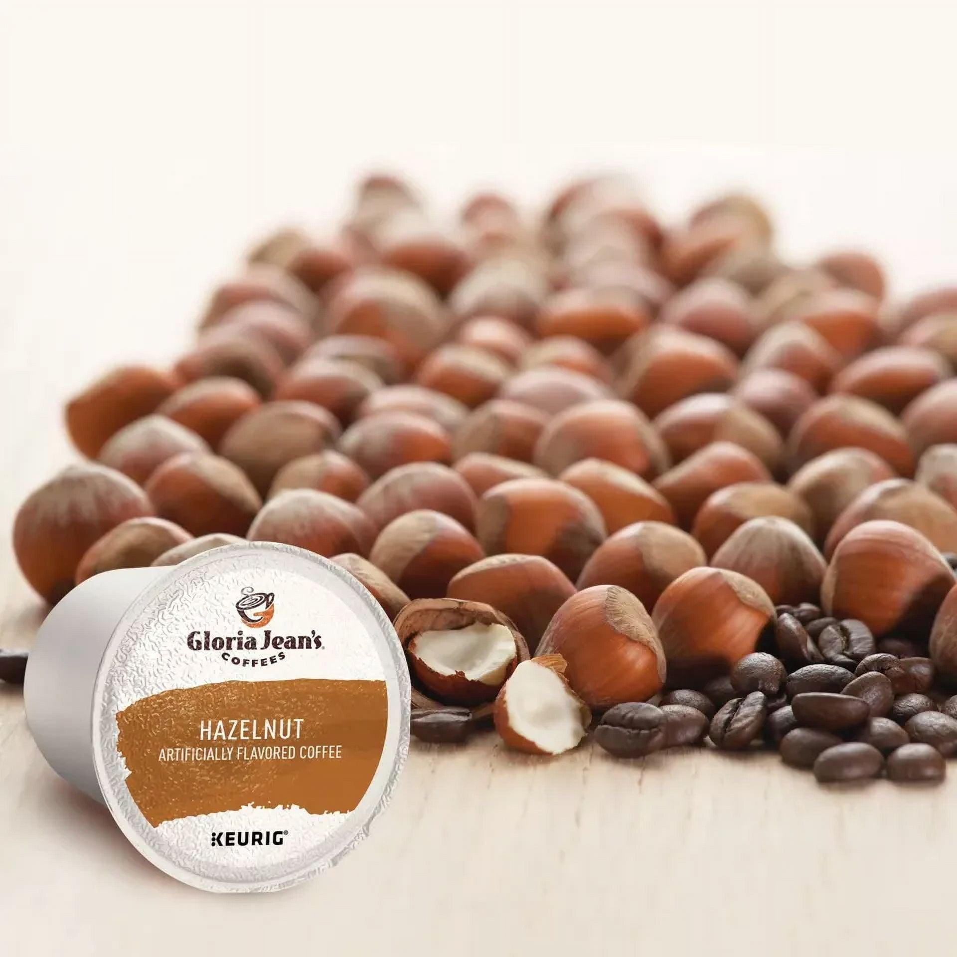 Gloria Jean's Hazelnut 144 K-Cups, Medium Roast Coffee