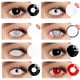 thumbnail image 2 of UYAAI-lentes de contacto para ojos, lentes de Color negro para Halloween, Cosplay, vampiro, pupilas blancas, Anime, ojo rojo, 1 par, 2 of 4