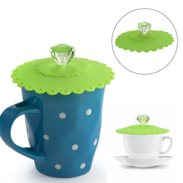 6-Pack: Leak-Proof and Dustproof Silicone Cup Cover for Ceramic Tea Cups and Water Cups
