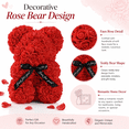 thumbnail image 3 of Rose Bear Gift for Women, Decorative Flower Teddy Bear with Gift Box and Card, Flower Bear Gifts for Girlfriend Mom, Valentines Day Mothers Day Gifts, 3 of 7