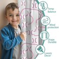 thumbnail image 3 of Gray Pink Baseball Stitches Pattern Insulated Teens Curtains Set Of 2, Bedroom Essentials, Toddler Room Decor 52"x84", 3 of 5